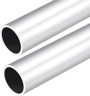 DMiotech 2Pack (30mm OD x 26mm ID) 6063 Aluminum Round Tube 300mm Length Industry Metal Tubing for Machinery Frame Construction DIY Projects