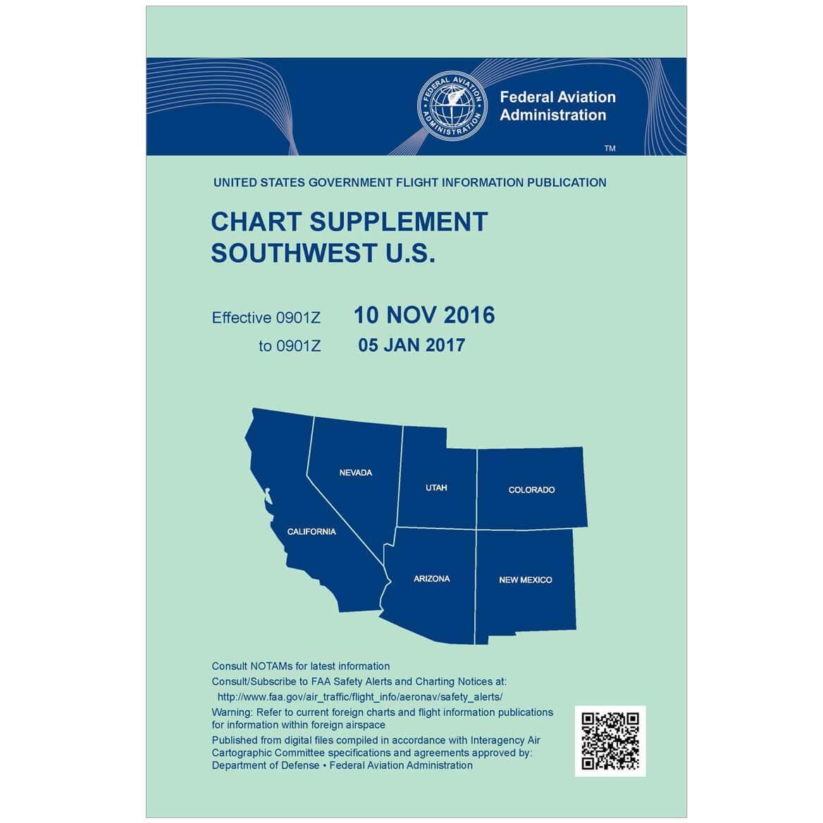 FAA ChartsSupplement Southwest (Always Current Edition)