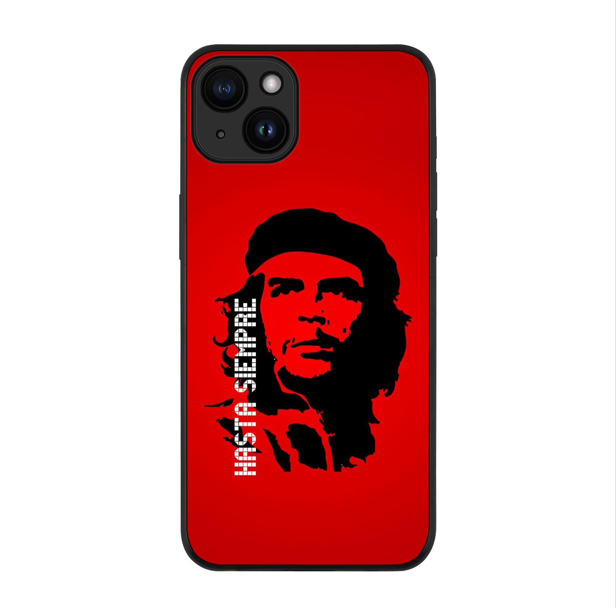 Stylizedd Cover for iPhone 15 Case, Rugged Black Slim fit Soft Flexible Anti Drop TPU Gel Thin Protective Phone Cases - Hasta Sempre