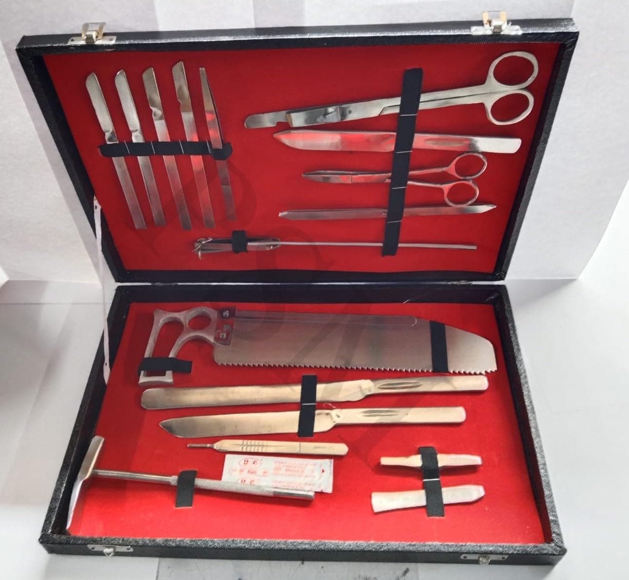 PSM® Post Mortem Instrument Set/Autopsy/Dissection Kit Anatomy 19Pcs Wooden Box