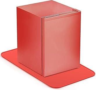 Mini Fridge Silicone Mat,13.0" x 9.0" in Silicone Mat for Mini Fridge for Bedroom,Refrigerator Mat with Raised Edge,Mini Fridge Under Mat Protect from Appliance Leaks Water Spills Red