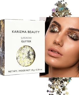 Superstar Chunky Glitter ✮ KARIZMA BEAUTY ✮ Festival Glitter Cosmetic Face Body Hair Nails