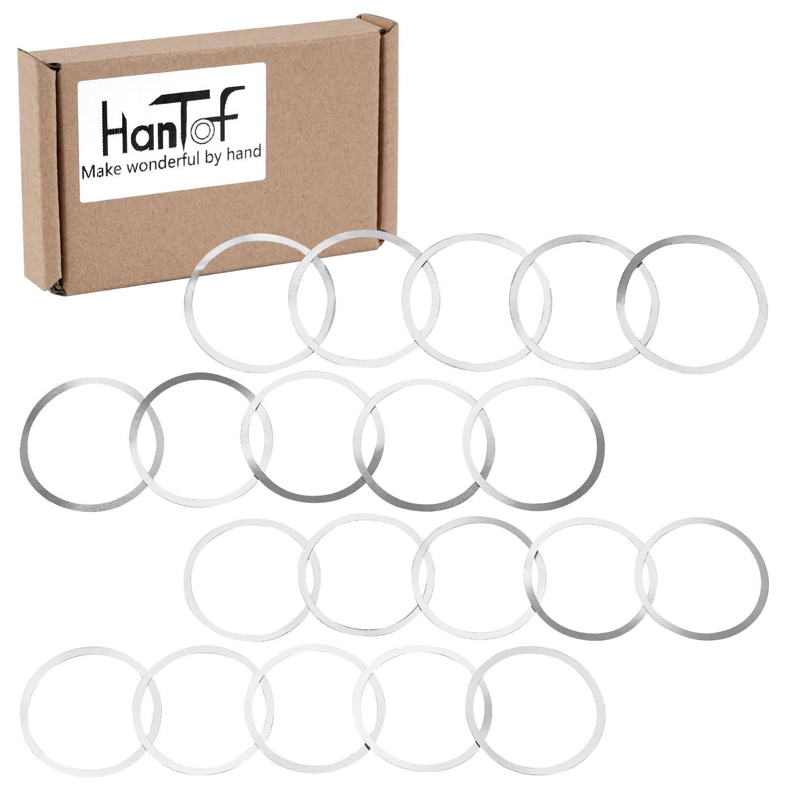 Barrel Nut Shim Kit, Barrel Shim Nuts Free Float Spacers Adjustment .001” .002” .003” .004” Thickness (20 Pack)