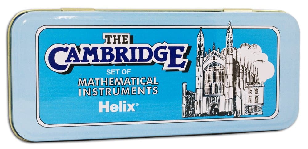 HELIX CAMBRIDGE MATHS SET GEOMETRY RULER SET SQUARE PROTRACTOR SCHOOL SET in TIN