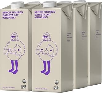 Oat Milk - Organic - Barista Standard - 32 Oz - 6 Pack - Non-GMO - Plant-Based - Vegan - Dairy-Free - Shelf Stable - Unsweetened