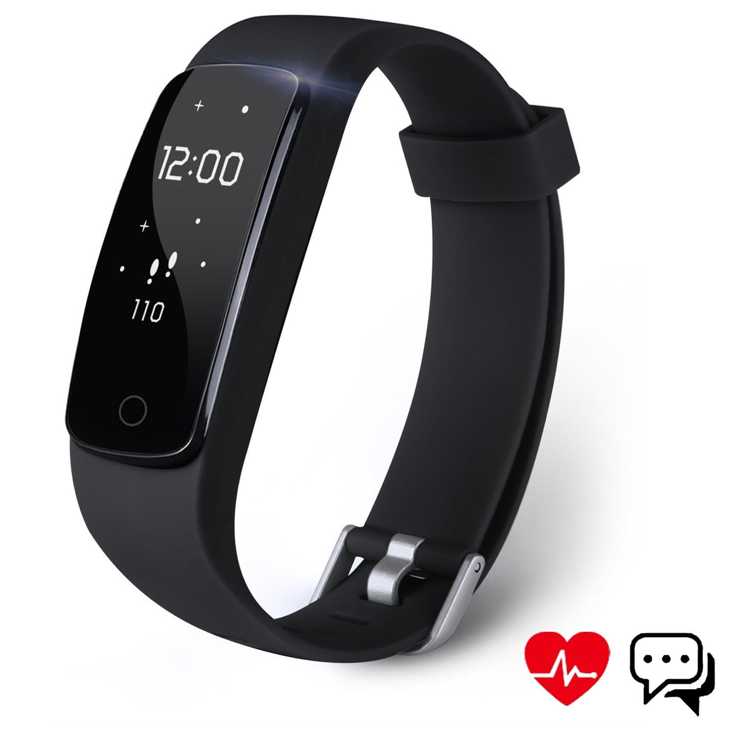 Fitness Tracker, Aneken eager1 Activity Tracker IP67 Super Waterproof Multi-Sport Modes Physical Activity Cardio HR Bluetooth 4.0 Pedometer Heart Rate Monitor with Wrist Band Bracelet Watch For Android IOS iPhone