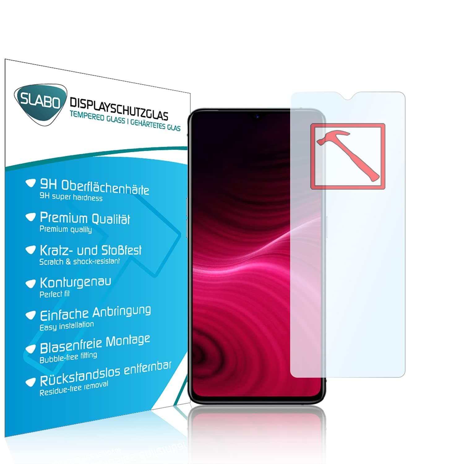 Slabo PREMIUM Tempered Glass screen protector for OPPO Realme X2 Pro real Tempered Glass CLEAR 9H