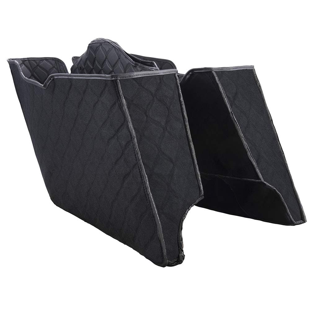 Advanblack Saddlebag Liners Carpet Insert Fits for 2014-2021 H-D Touring Road King Electra Road Street Glide Ultra Classic Hard Saddlebags (Black, Avanblack 4.5" Stretched Saddlebags)
