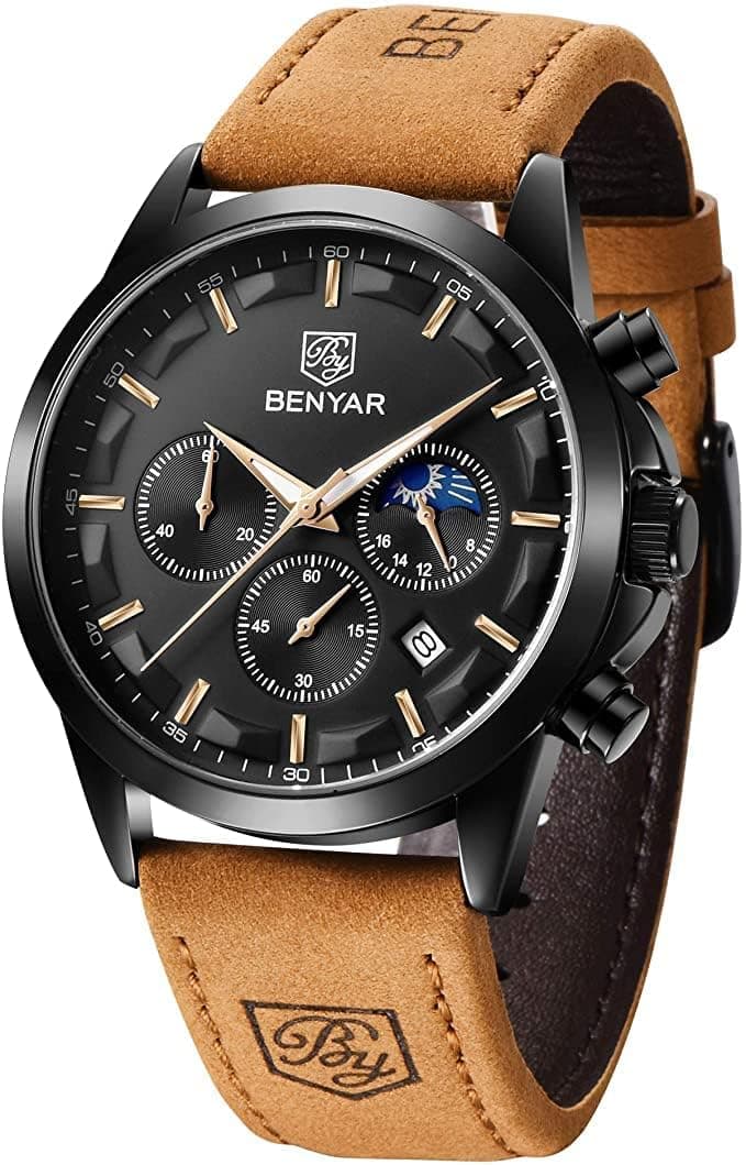 Chronograph Men's Watch (Brown Dial Brown Colored Strap)