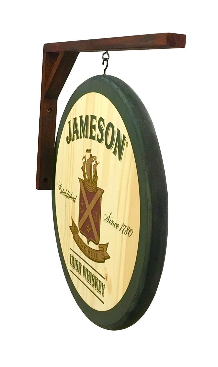 Jameson Whiskey - 2 Sided Pub Sign - Includes Wall Hanging Bracket - Indoor USE ONLY