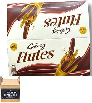Galaxy Flutes Cream Milk Chocolate Crispy Wafer Rolls 12 x 22.5g Full Box