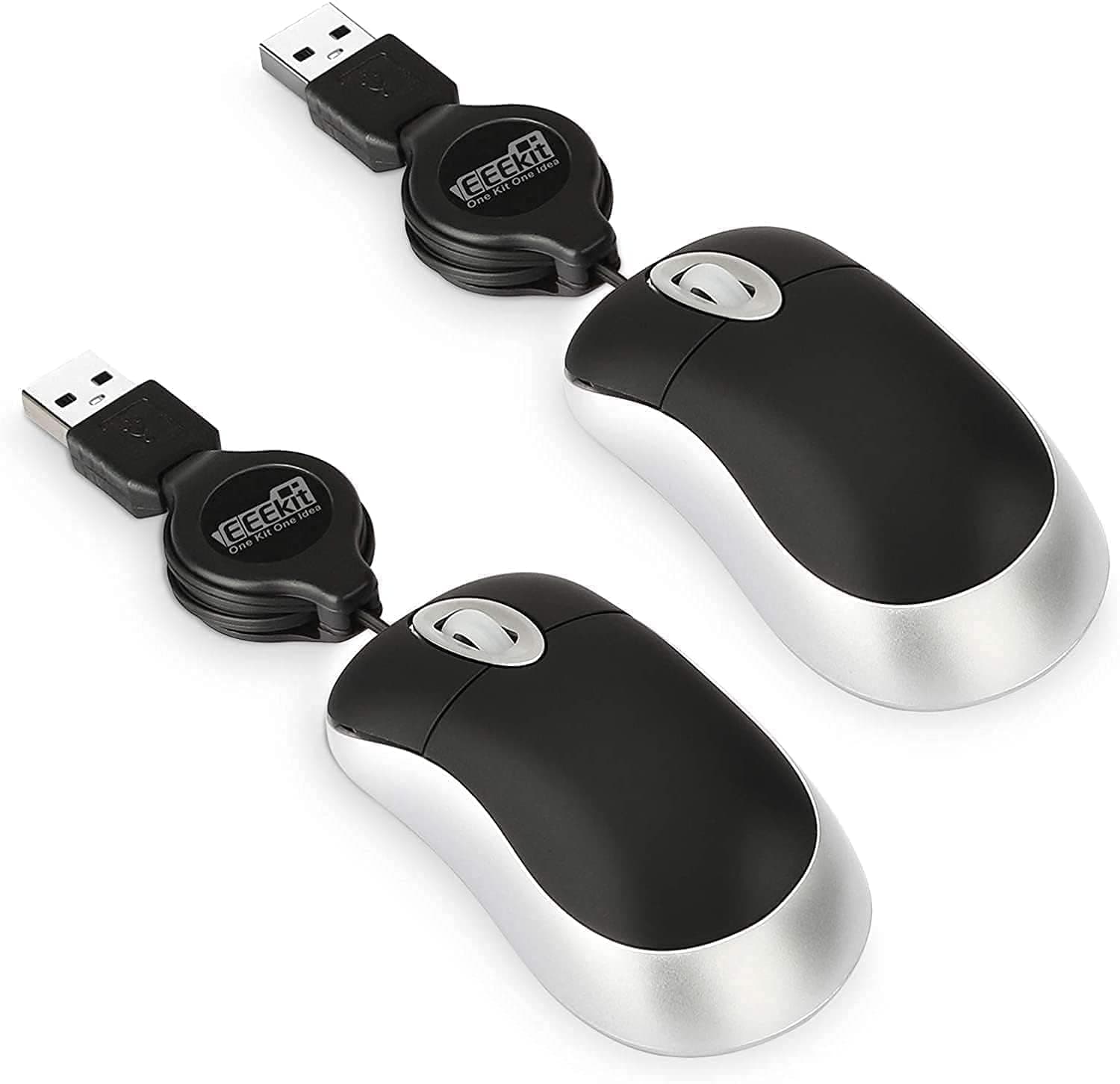 EEEKit Ultra Compact 3-Button USB Mouse, Black, 3 x 1.57 x 0.98 in