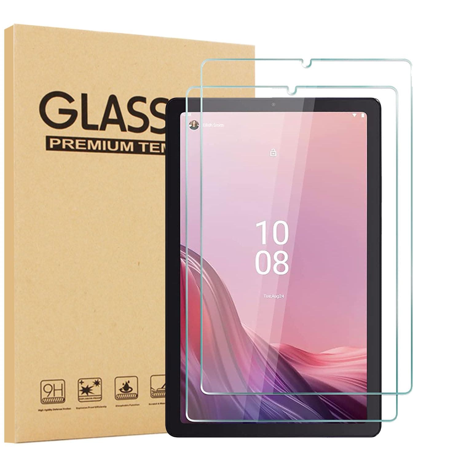 [2 Pack] Epicgadget Screen Protector For Lenovo Tab M9 (TB-310FU) - Anti Scratch 9H Hardness Tempered Glass Screen Protector For Lenovo Tab M9 9 Inch Display 2023 Released
