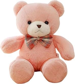 Teddy Bear Plush Toy, 12 inch Teddy Bear Stuffed Animal Birthday for Kids Girl Friends (Pink)