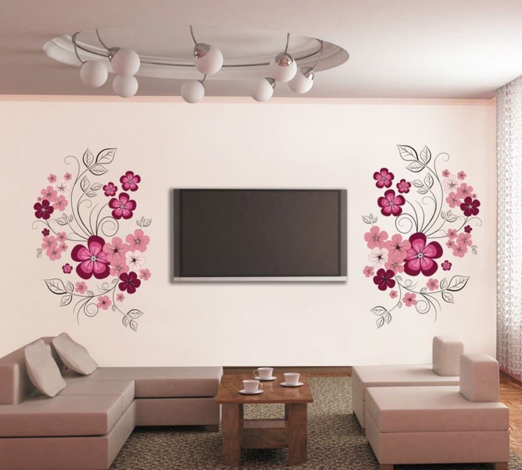 Decals Design Flowers with Vine Wall Sticker PVC Vinyl (30 x 90cm, Multicolor)