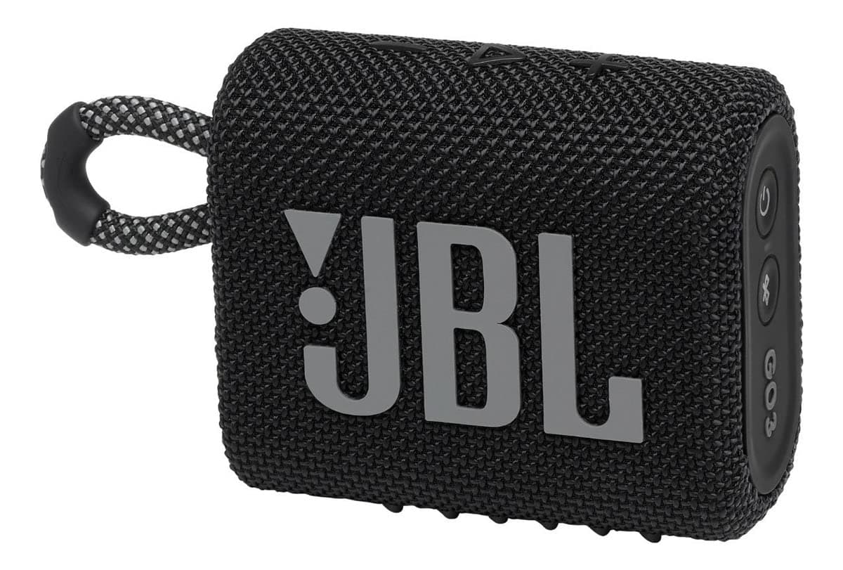 JBL - GO 3 Portable Waterproof Wireless Speaker, Includes USB-C Cable - Black
