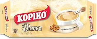 Kopiko Blanca Instant Coffee Mix – Authentic Indonesian Volcanic Coffee – Delicious Creamy Instant Coffee with Tempting Aroma (900 gr / 30 Coffee Sticks)