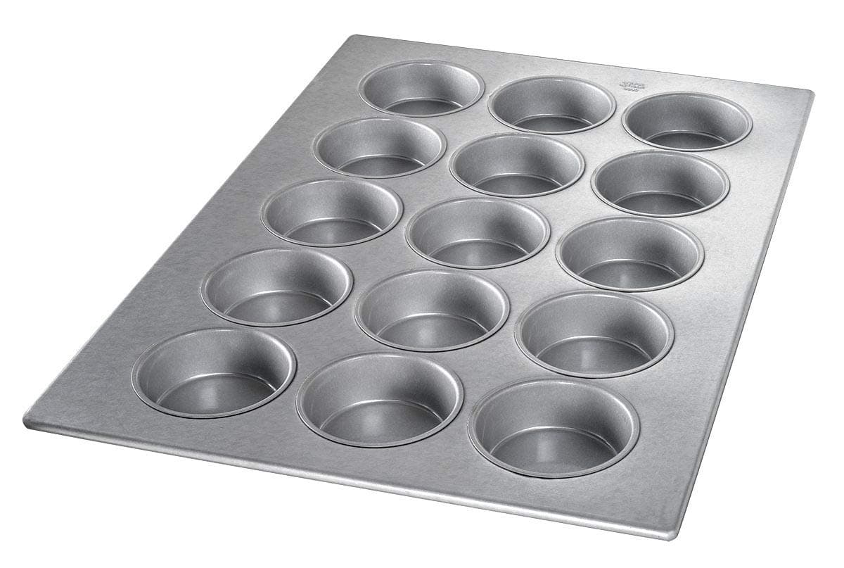 Glazed Aluminized Steel 15 Cup Mini-Cake Muffin Pan