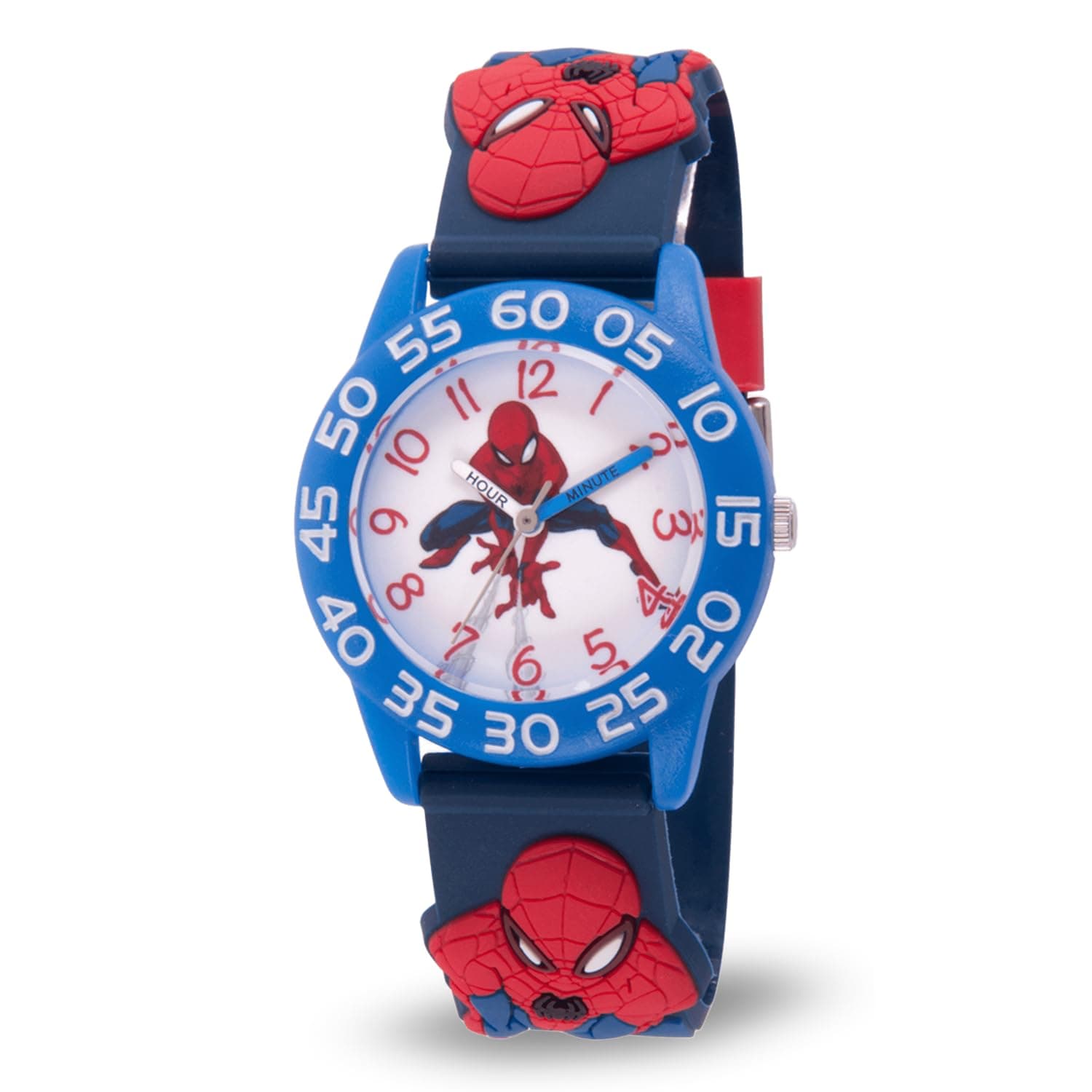 Spiderman Watch for Kids - Spider-Man Watch for Boys 4-6 - Boys Watches - Toddler Toys - Kids - Marvel Toddler - Spiderman - Blue Bezel - Nylon Strap