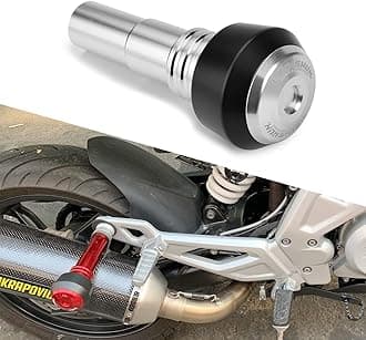 Accessoires Falling protection Exhaust Slider Crash pad slider compatible with BMW G310R G310GS S1000XR S1000RR S1000R K1200S R1200R R1200RS S1000 (Silver)