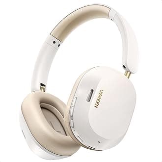 Wireless Headphones Hybrid Active Noise Cancelling Bluetooth 5.4 ANC Over Ear Earphone with Hi-Res LDAC & Spatial Sound,Big Bass,EQ in App,75H Playtime,USB C Wired Audio,Dual Connection(White)