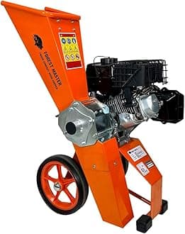 Forest Master FM6DDES-MUL Petrol Wood Chipper Mulcher with Electric Start - Chips 50mm Branches - Self-Feeding Shredder - 6HP Engine - Includes 600ml Oil