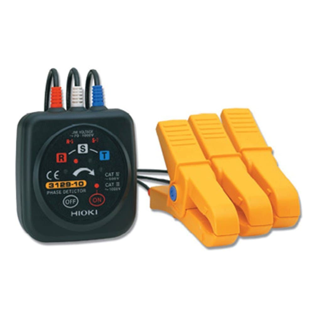 3129-10 Large Clip Non-Metal Contact Phase Detector, 1000V AC Voltage, 45 to 60 Hz Frequency