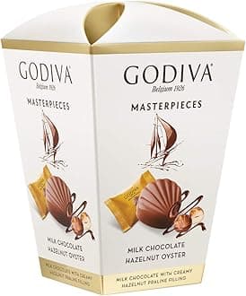 Godiva Milk Chocolate Hazelnut Gift Box Assorted Premium Belgian Chocolates, 117 grams