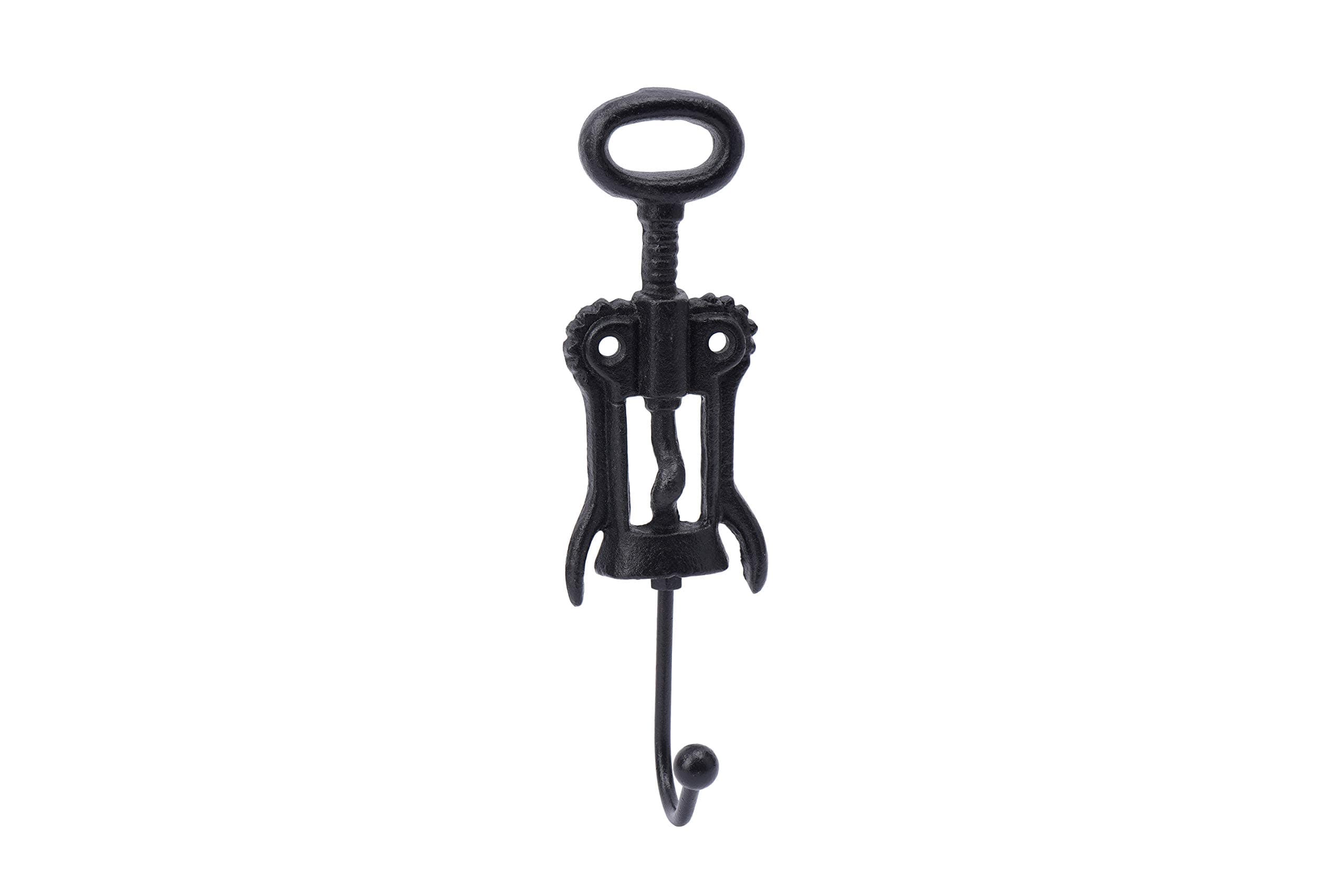 CGB GiftwareCGB Giftware Cast Iron Classic Corkscrew Shape Novelty Shaped Wall Hook | Easily Wall Mountable | Features Pre Drilled Screw holes | From GB05154