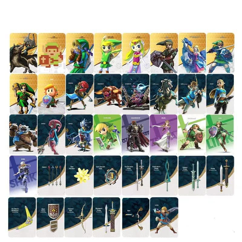 Bigeric 38 PCS Latest 1-pcs L-I-N-K for Tears of the Kingdom, NFC Amibo Cards for The Legend of ZLD, BOTW NFC Tags Cards for Breath of The Wild, Compatible with Switch/Switch Lite
