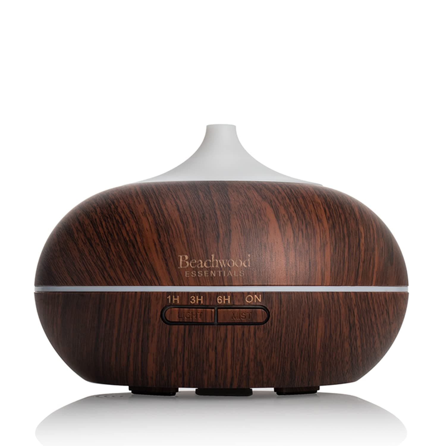Beachwood EssentialsUltimate Ultrasonic Aromatherapy Diffuser for Essential Oils - Therapeutic Grade, Helps You to Relax - 3 Timer & 7 Ambient Light Settings - Up to 16 Hours of Use - Cherry, 300mL
