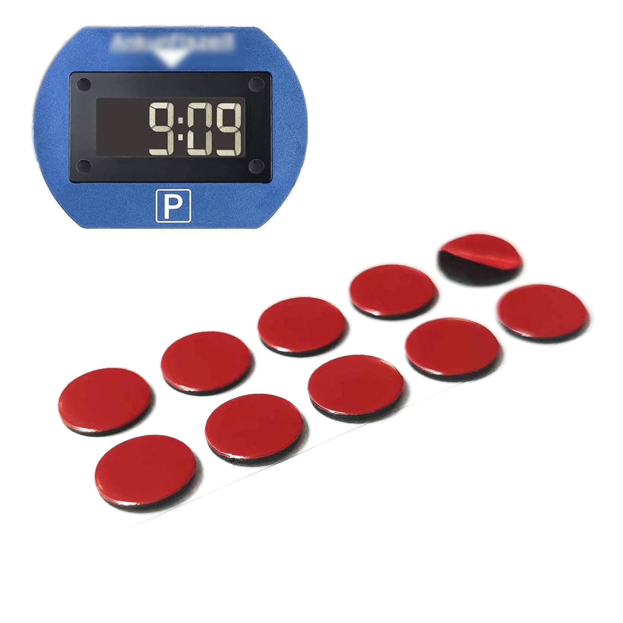 Replacement Adhesive Pads Set, 10 Pieces, Compatible with Needit Park Lite Electronic Parking Disc, Double-Sided Special Adhesive for Windscreen, Adhesive Pads Parking Meter, Adhesive Sticker Glass