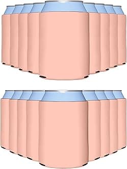 PartyPrints 1000 Pack Strawberry Ice Blank Can Cooler Sleeves, Customizable Bulk Can Coolers, Extra-Thick Collapsible Drink Insulator Sleeve, Beer Can Coolers for Party Beverages