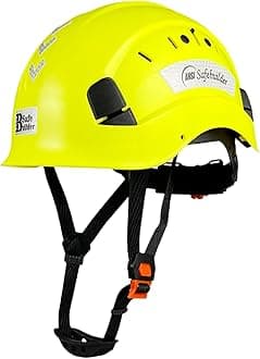 Work Safety Hard Hat for Engineer Slotted Ventilated Construction Safety Helmet for Men Women Industrial Adjustable Ratchet 6-Point Suspension ANSI Z89.1-14 (02-Fluorescent Yellow Helmet)
