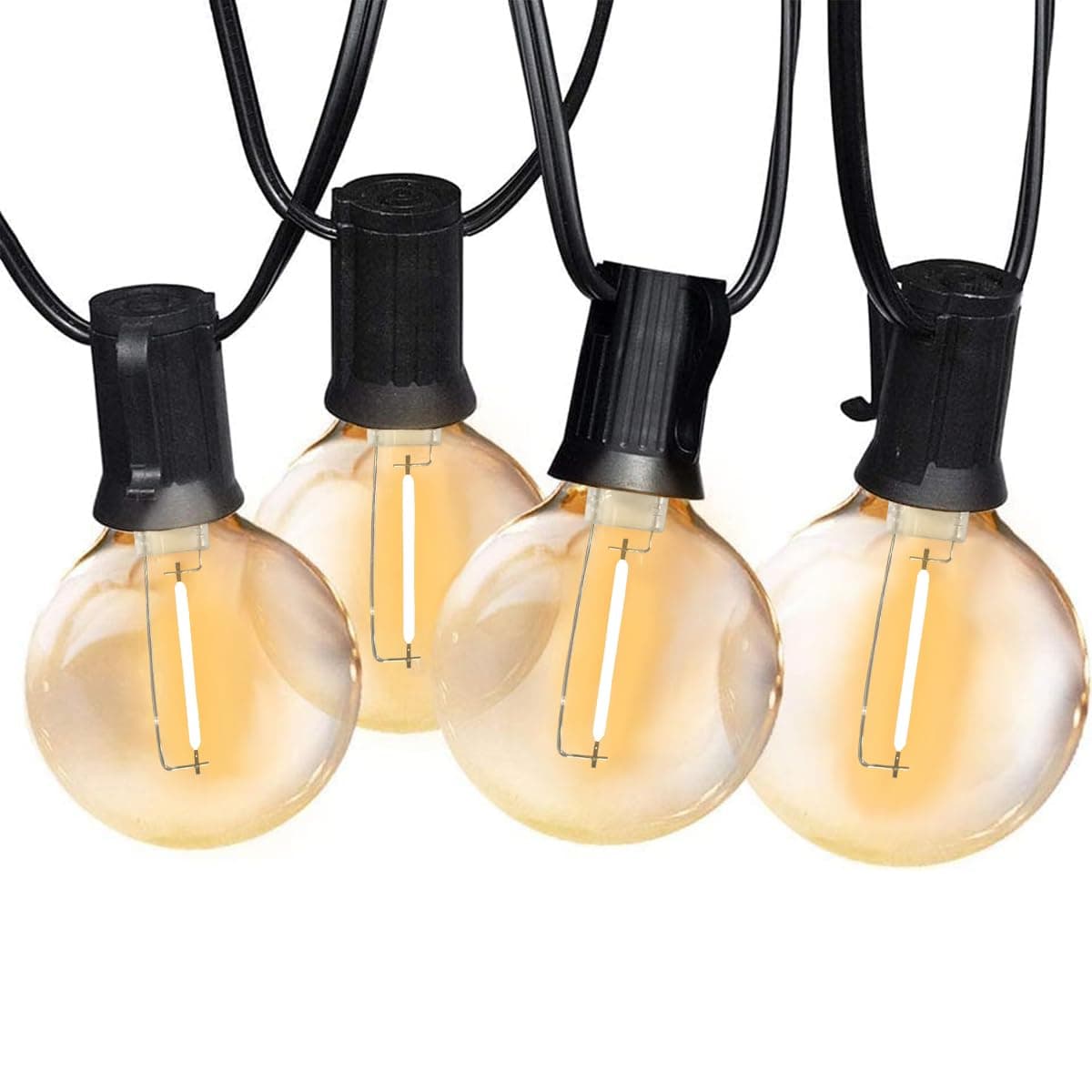 SUNTHIN Globe Outdoor String Lights, 27FT Patio Lights with 14 G40 Shatterproof LED Bulbs(1 Spare), Waterproof Hanging Lights String for Outside Backyard, Porch, Deck, Party, Garden