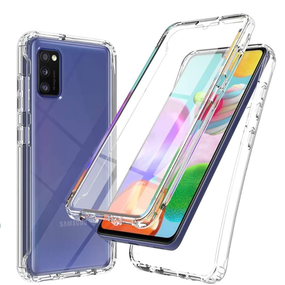 Compatible with Samsung Galaxy A53 5G Case, Premium Shock Proof 360 Crystal Hybrid Bumper Mobile Phone Cover (Hard PC Back + Flexible Front TPU) (Galaxy A53) Clear