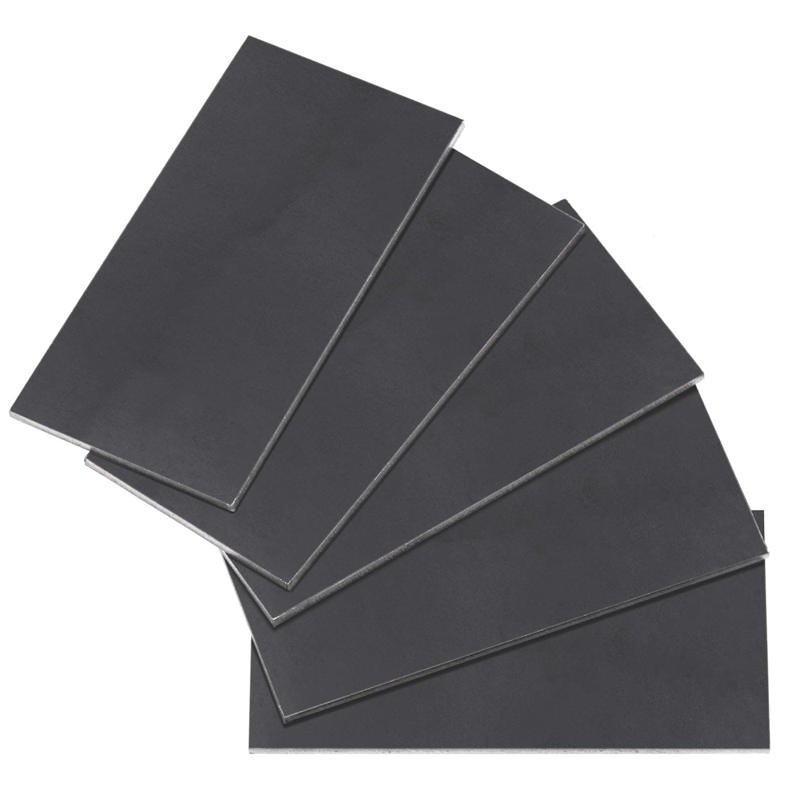 Glarks 5Pcs 2" x 4" Welding Coupons, 1/8" Thick 11 Gauge Mild Steel Welding Kit Welding Steel Plate DIY Welding Cuboid Coupons Weld Training and Practice Steel Suitable for MIG TIG Arc (2" x 4")