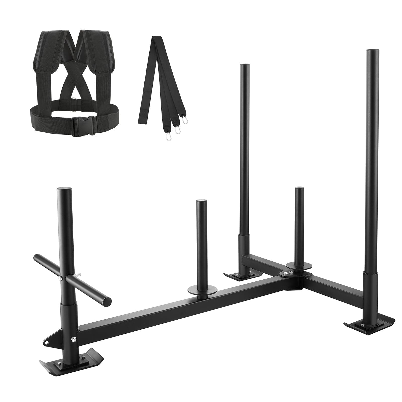 VEVOR Weight Training Pull Sled, Fitness Strength Speed Training Sled, Steel Power Sled Workout Equipment for Athletic Exercise and Speed Improvement