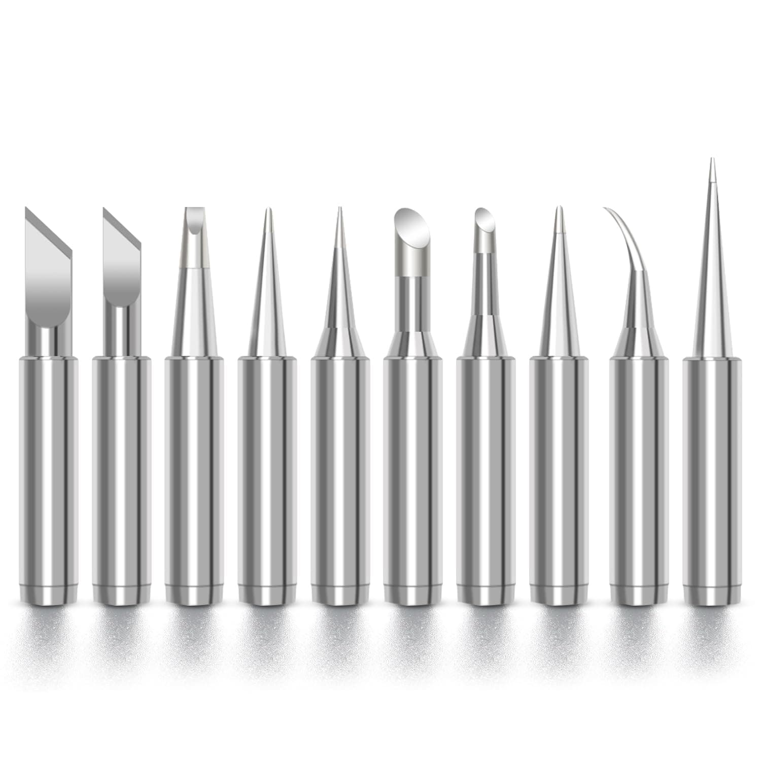 V TELESKY 900M Soldering Iron Tips Replacement Solder Tips for Atten, Quick, Aoyue, Yihua, Vastar, Sywon, Tabiger, SOAIY and X-Tronic Soldering Station (10Pcs Different)