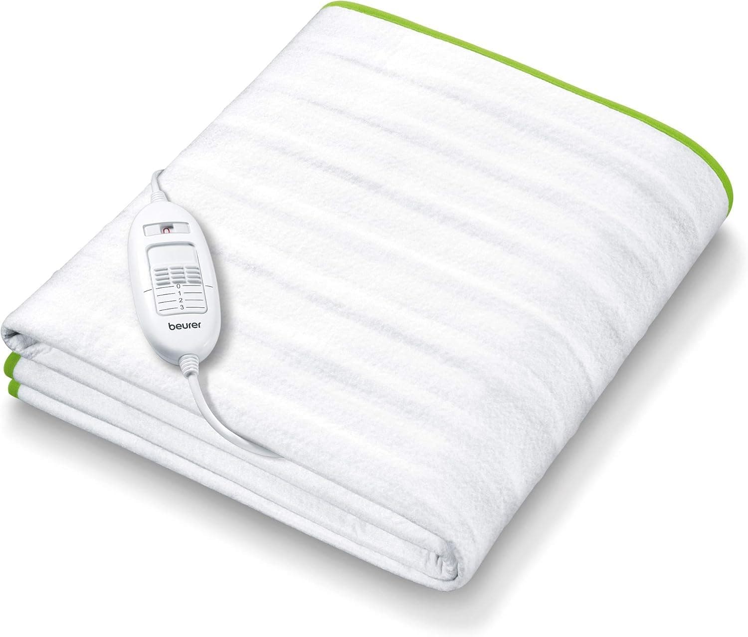 Beurer TS15 Ecologic+ Heated Underblanket | Single electric blanket with elastic straps for a non-slip fit it to your mattress | Easy-to-use | Machine washable | Soft and breathable | Size 152x72cm