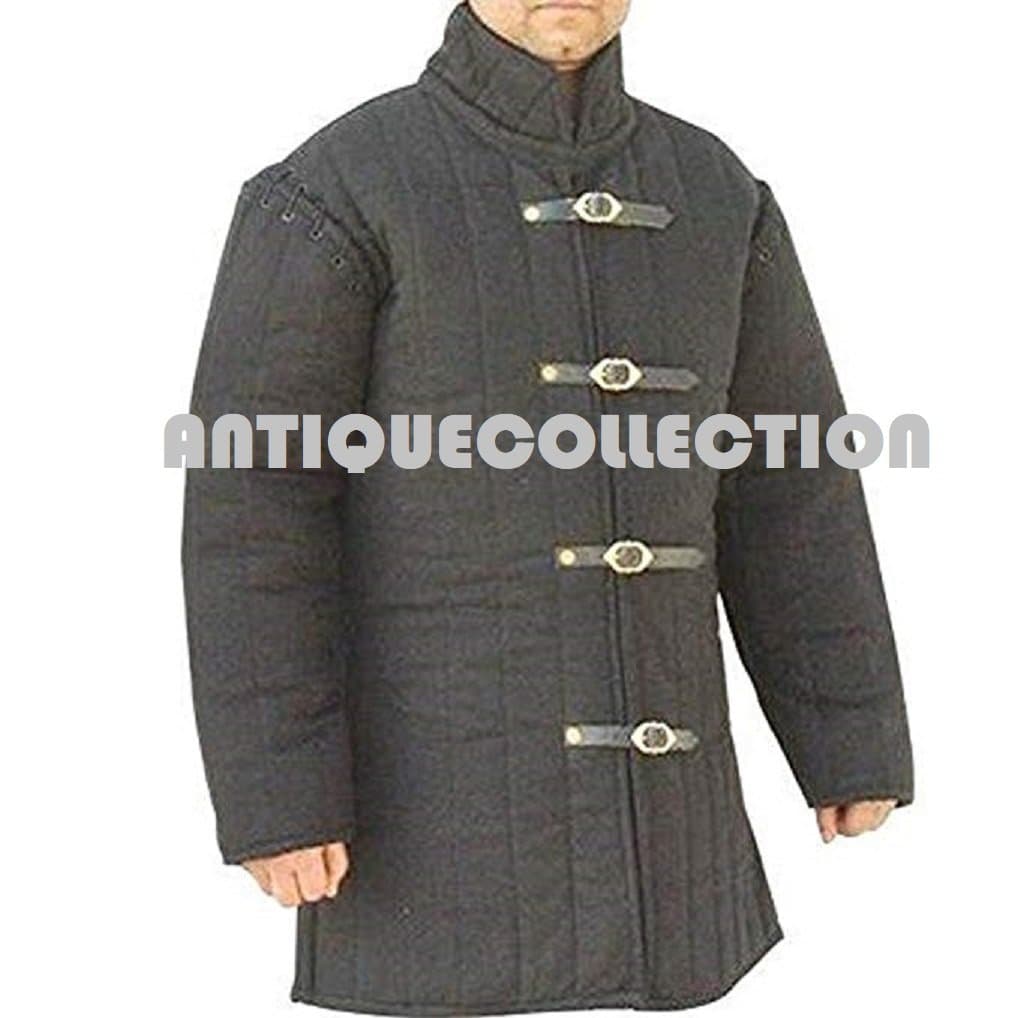 Armor Modifiable Gambeson with Full-Sleeves Black