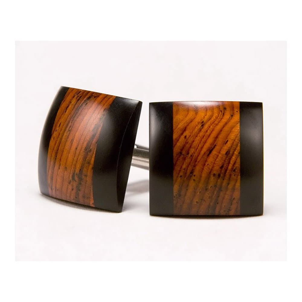 Wood Cufflinks Cocobolo & Ebony