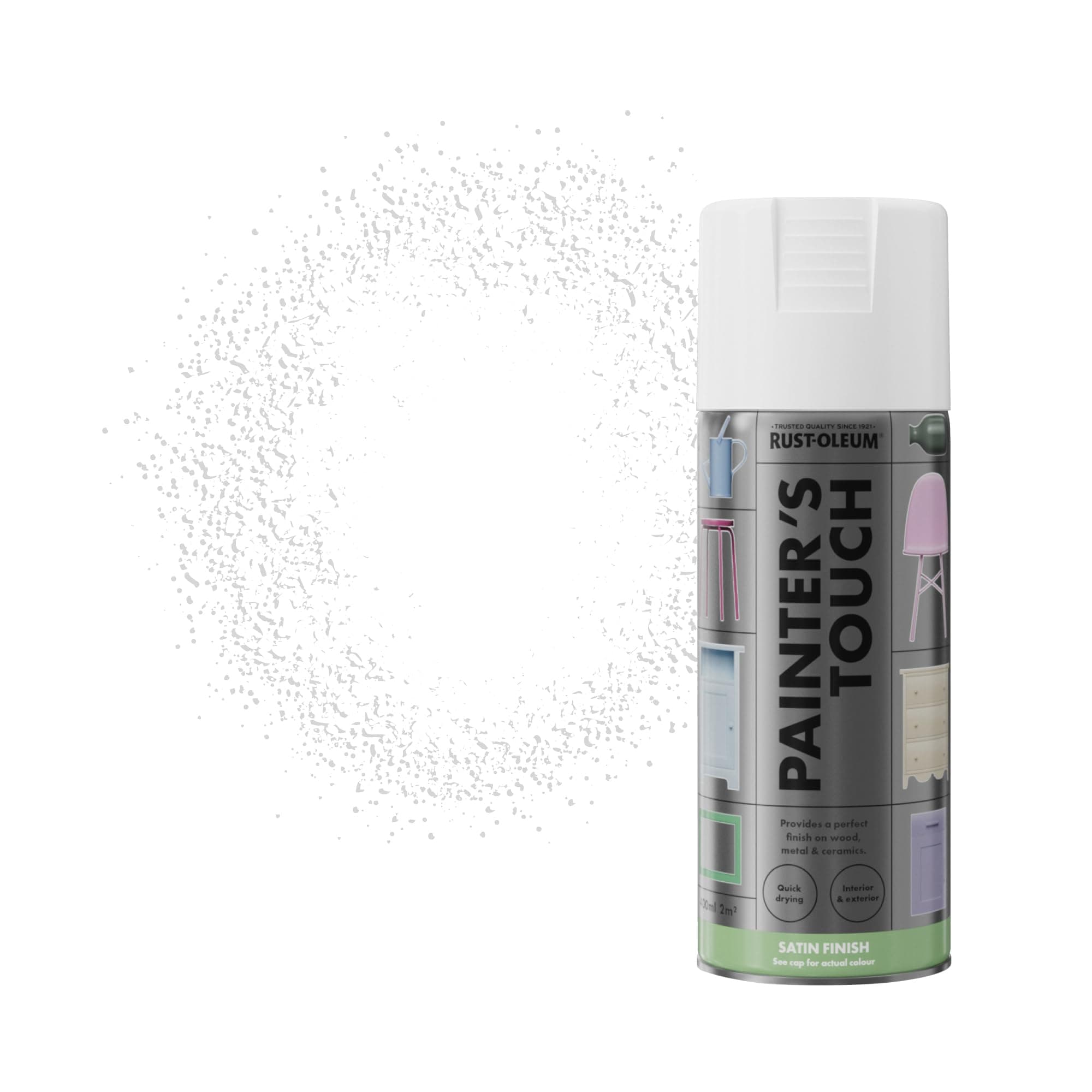 AE0050002E8 400ml Painters' Touch Spray Paint - Satin White (Packaging may vary)