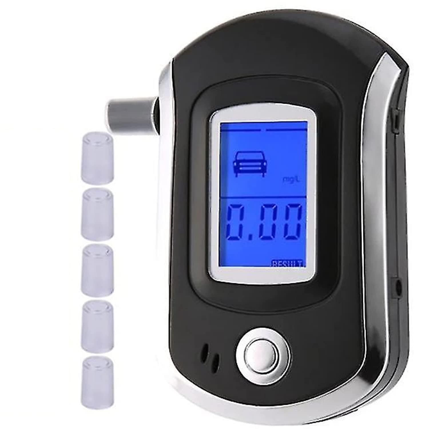 Alcohol Tester Breathalyzer Machine | Portable High-Accuracy Alcohol Detector for Driver Safety | LCD Display & Fast Response Sensor AT6000