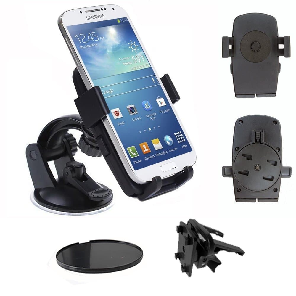 IMOOVE IBROZ – Car Easy Universal Suction Cup Car Mount for Windscreen, Air Vent or Dashboard Mount for Smartphones iPhone 3, 4, 4S & 5, Samsung Galaxy S2 & S3 & S4/HTC/Sony Xperia/Nokia Lumia/LG.
