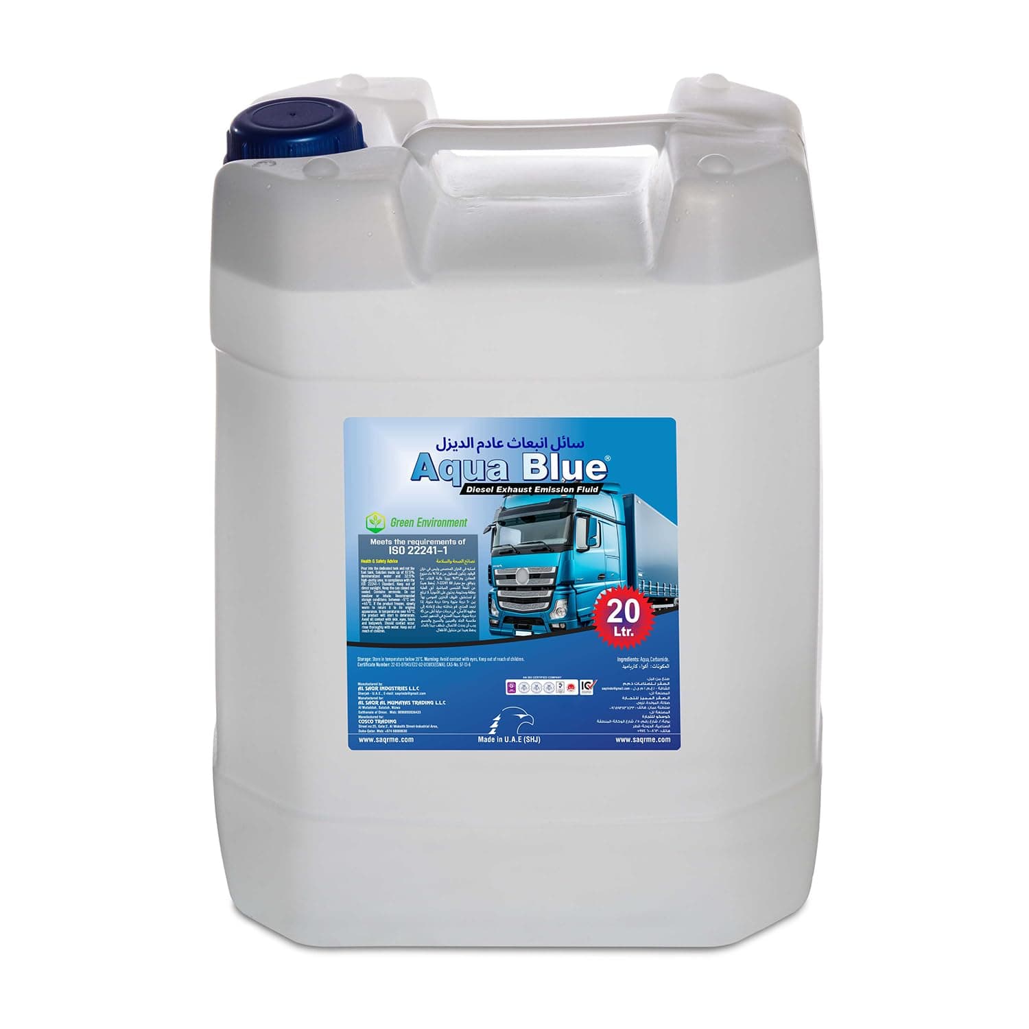 AQUA BLUE Diesel Exhaust Emission Fluid Ad - for Reducing NOx s in Engines | High Purity Urea Solution | 20 Ltr (20 Ltr)