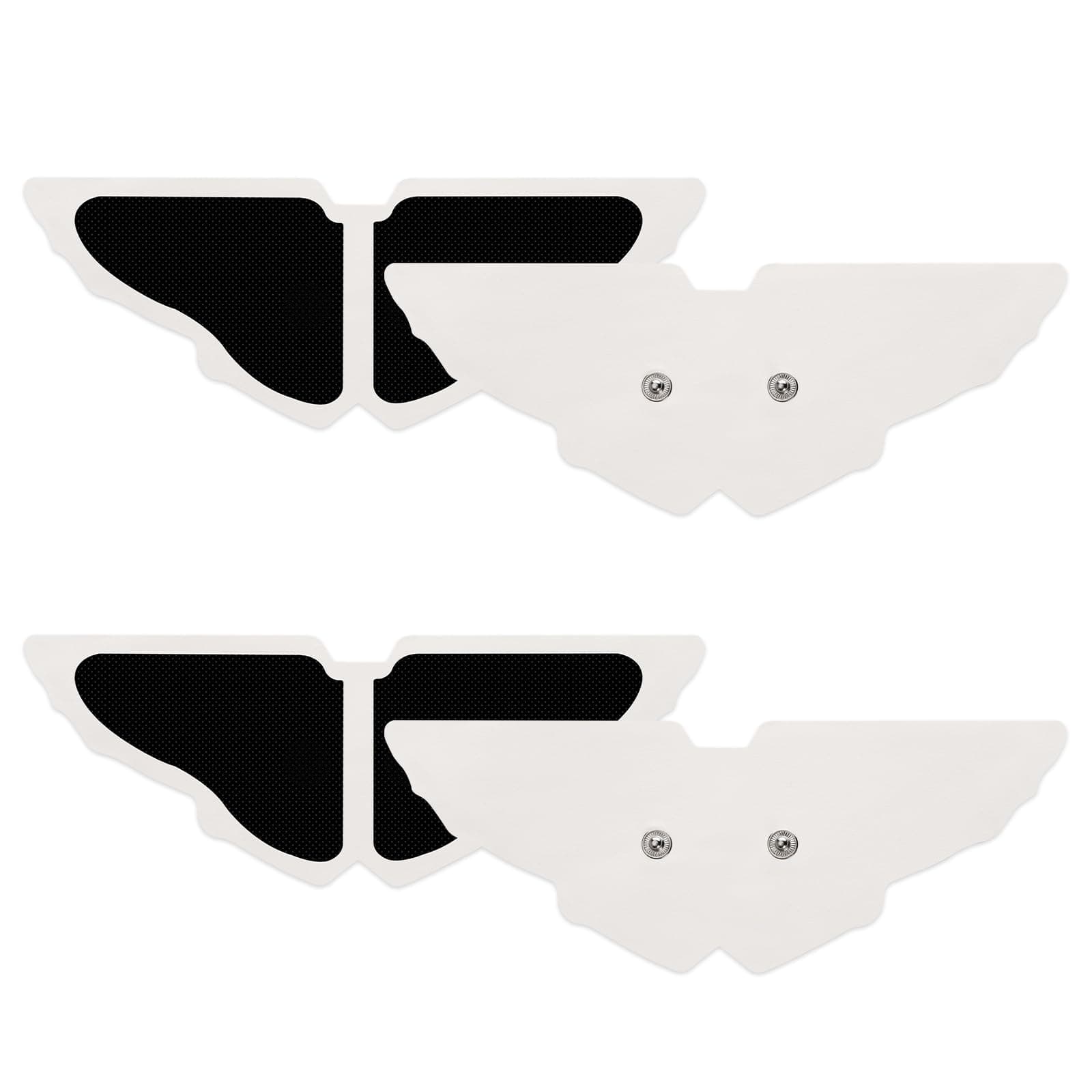 Tens Unit Electrode Pads with Standard 3.5mm Snap-on Connectors, Tens Unit Replacement Electrode Pads, Tens Unit Pads Compatible with Most Wireless Tens Machines - White 6 Pcs/Set