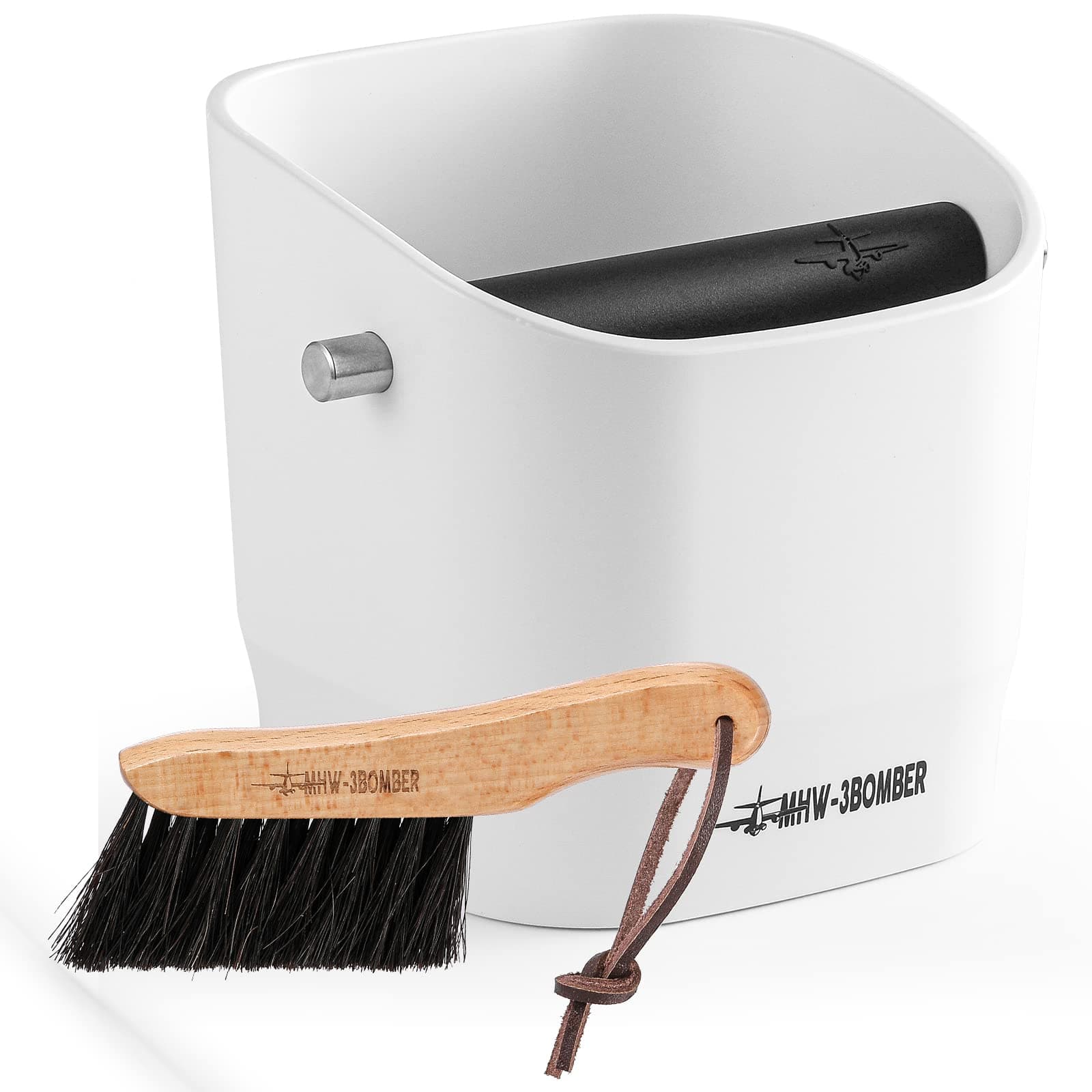 MHW-3BOMBER Coffee Knock Box Mini Espresso knock box Square Non-Slip With Removable Knock Bar GB5961W+B5371B