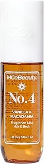 MCoBeauty Fragrance Mist No. 4 - Refreshing Hair & Body Spray for Women - Burnt Caramel, Toasted Macadamia & White Chocolate Scent - Gourmand Sweet Perfume, Long Lasting & Light - Vegan & Cruelty Free