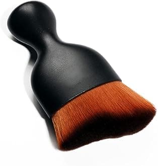 Car Interior Detailing Brush,Soft Bristle Cleaning Brush Car Detailing Brush Dusting Brush,Car Interior Cleaning Tool,Auto Detail Brush Car Dash Duster Brush (Black&Brown)